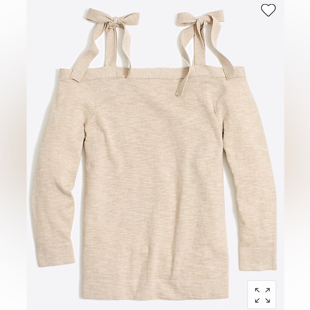 J. Crew Factory Tie cold-shoulder sweater
